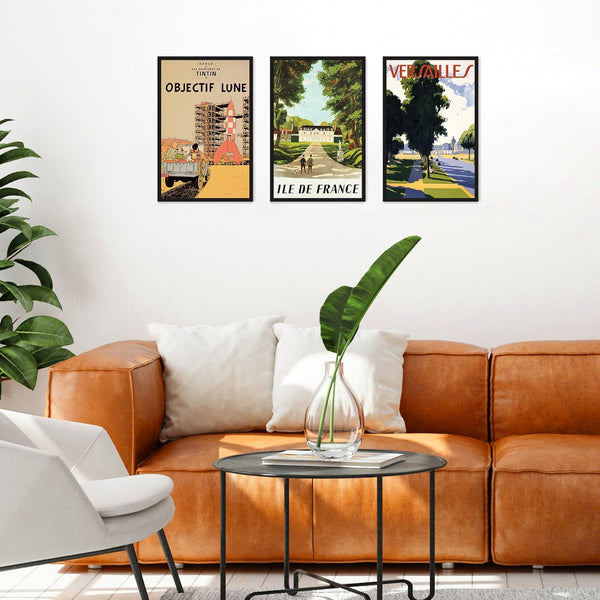 Upsimples 11X17 Picture Frame Black 3 Pack, Scratch-Proof 11 X 17 Poster Frames for Photo Gallery - Slide-In Strips, Horizontal or Vertical Wall