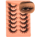 False Eyelashes Wispy Lashes Natural Look Fake Eyelashes Cat Eye Lashes Mink Fluffy Strip False Lashes Fox Eye Lashes Pack 7 Pairs ALICROWN C-