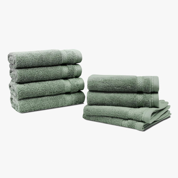 1888 Mills 625 GSM Premium 100% Cotton Washcloths â Pack of 8 Luxury Washcloth Set, Highly Absorbent & Quick-Dry â Plush, Luxurious Feel for Face,