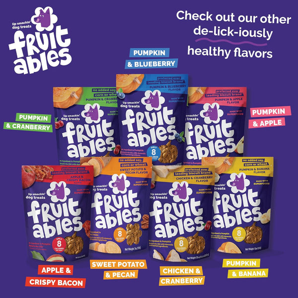 Fruitables Crunchy Baked Dog Treats - Pumpkin & Blueberry - 7 Ounces, Model Number: 2157
