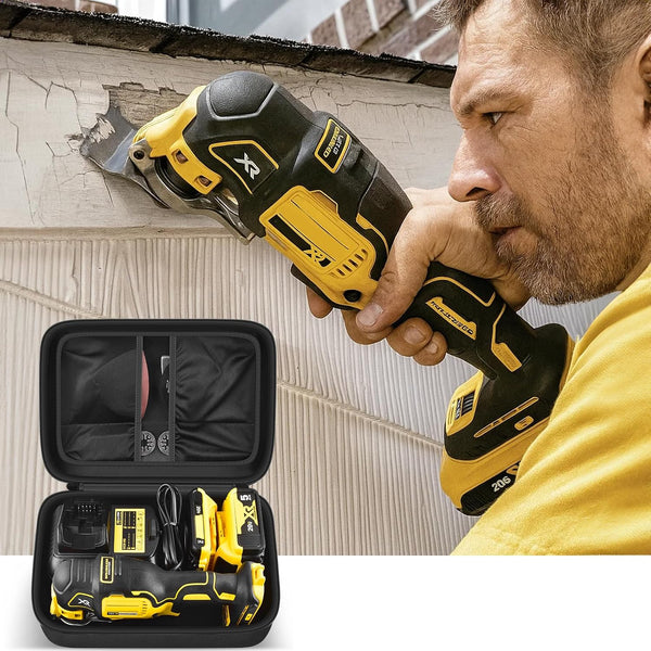 PAIYULE Oscillating Tool Case for DEWALT DCS356B/DCS354B, Box Only | Hard EVA Shell, Custom-Fit Storage, Blade Organizer and Room for Two