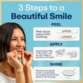 Lumineux Teeth Whitening Strips, Peroxide Free, 9 Treatments (1 Month) | Peroxide free, enamel safe, dentist formulated, clinically tested &