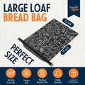 THINK4EARTH® Premium Black Reusable Bread Bags for Homemade Bread – Durable & Washable (2 Pack) Black Bread Bag 2 Pack