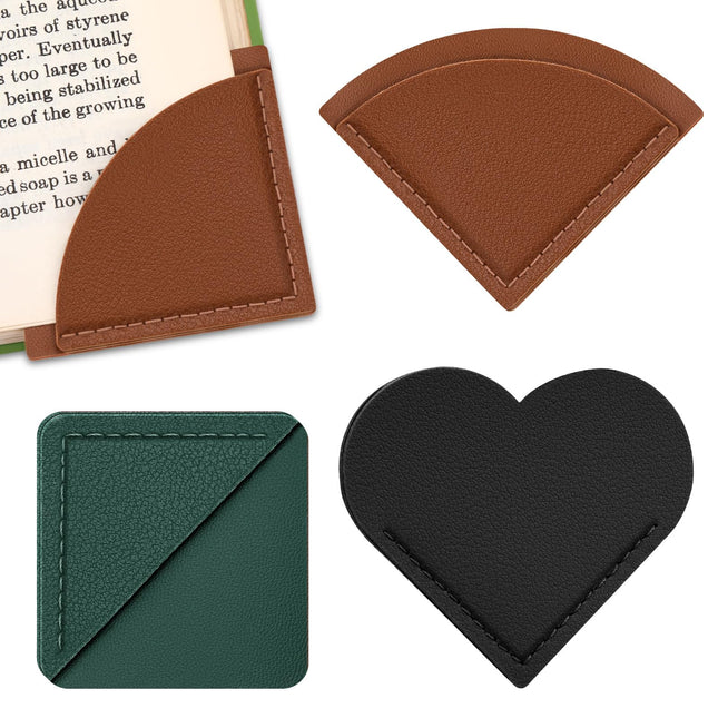 3 Pcs Leather Bookmarks, 3 Types Page Book Marks for Women Book Accessories for Teachers Students School Office Home Sup