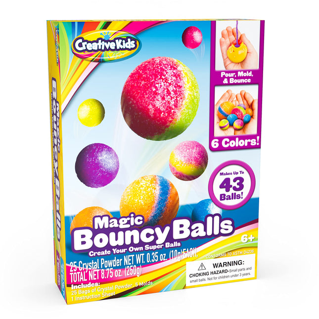 Creative Kids Magic Bouncy Balls - DIY STEM Toys - Science Kit for Kids - 25 Mul