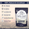 Le Marinier Celtic Salt Organic Grey Coarse, 1.1lb - 18oz. Mineral Rich 100% Natural and Unrefined French Sea Salt Organic. Hand Harvested Mineral