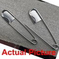 5 PCS of 5 Inch Heavy Duty Jumbo Stainless Steel Safety Pins Silver Color Safety Pins for Laundry, Blanket, Key Rings, Outdoor