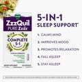 ZzzQuil Pure Zzzs Complete Sleep, Melatonin 10mg, L-Theanine, GABA, with Ashwagandha, and Magnesium, Melatonin Sleep Aid, 100 Count 100 Count