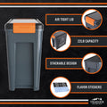Traeger Grills BAC637 Stay Dry Pellet Storage Bin with Locking Lid, 22Lb Capacity Wood Pellet Container with Flavor Stickers, Stackable Design,