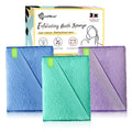 Evridwear Exfoliating Body Scrubber 3 Pack | Exfoliating Bath Sponges for Shower, Body Scrub Exfoliator, Rough Loofah Pads for Men Women, Dead