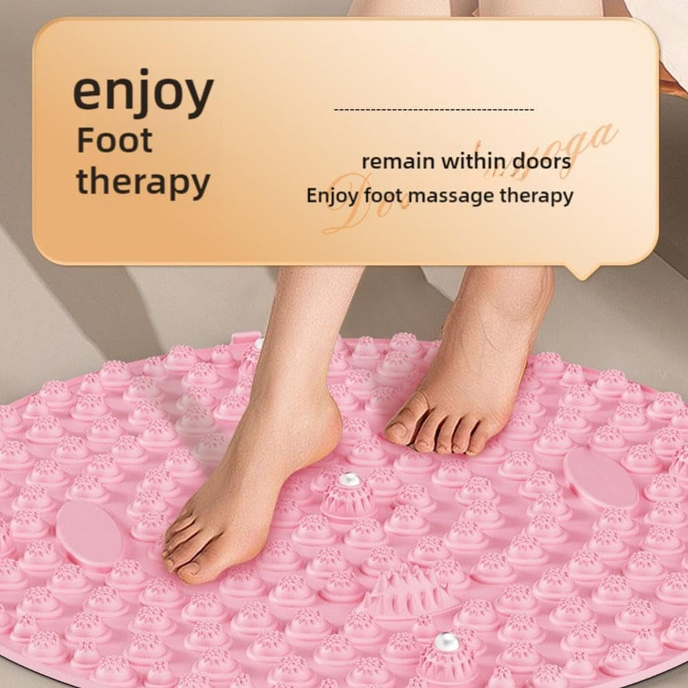 Foot Pressure Point Massager Mat, Acupressure Mat for Feet,Relaxation Massage Mat Feet Massage Pad, Portable Foot Acupressure Mat Massage Tool for Home Fitness (Blue 55CM)