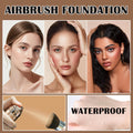 Airbrush Foundation Makeup Spray, Mini Travel Makeup,Silk Airbrush Flawless Setting Spray,Long-Lasting&Waterproof Foundation for Smooth Radiant