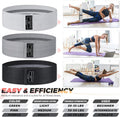 Fabric Resistance Bands for Working Out, 3-Set Exercise Loops for Home Gym Black