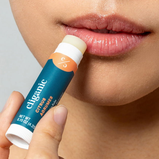 Cliganic Organic Lip Balm Set (6 Flavors) - 100% Natural Hydrating, Moisturizing