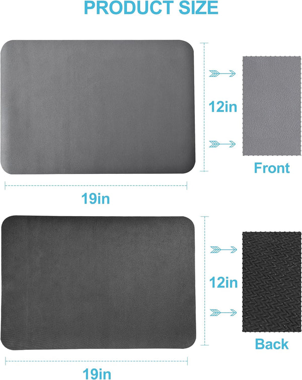 Dish Drying Mat for Kitchen Counter, 12"X19" Dish Drying Pad with Non-Slip Rubber Backed, Hide Stain anti Absorbent for Kitchen Counter, Drying