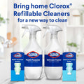 Clorox Multi-Purpose Spray Starter Kit 3X1.125Fo, Household Essentials, Concentrated Refill + 20Fo Spray Bottle