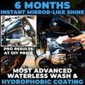 Flowgenix™ Waterless Car Wash Spray - Grand Finale - Motorcycle Cleaner & Car Wax Polish (8 oz) - Ceramic Coating - Incl. 2 Microfiber Towels -