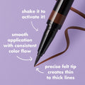 E.L.F. H2O Proof Eyeliner Pen, Felt Tip, Waterproof, Long-Lasting, High-Pigmented Liner for Bold Looks, Vegan & Cruelty-Free, Jet Black. 0.02 Fl Oz