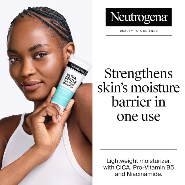 Neutrogena Fragrance Free Daily Facial Moisturizer, Face & Neck Moisturizer for Sensitive Skin with Vitamin B3, Pro-Vitamin B5 & Vitamin E