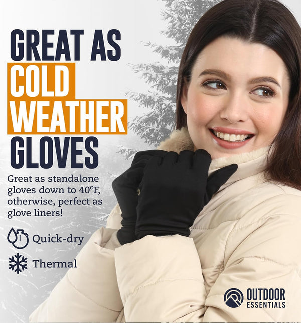 OutdoorEssentials Touchscreen Winter Gloves Men Women - Hiking Gloves Women Men - Mens Womens Glove Cold Weather X-Large