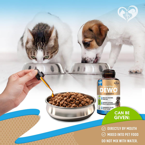 Natural Intestinal Defense for Dogs & Cats – Herbal Cleanse with Black Walnut & Probiotic – Promotes Healthy Gut & Flora Balance – Advanced Broad
