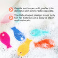 Innobaby Bathin' Smart Silicone Fish Bath Scrub, Aqua/Periwinkle