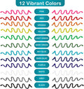 Novarbee- Fabric Paint, 12 Colors Puff Paint, 0.67 Oz, Fabric Paint For Clothes, 3d Puff Pens, Puff Paint For Crafts, Canvas, Glass, Clothing,