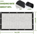 80% Silver Shade Cloth for Garden,Pergola,Greenhouse,Chicken Coop,Kennels,Shade Cloth with Grommets,Simple Hanging Covers 5ft×12ft