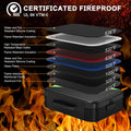 Noiposi Document Organizer with 5200Ã¢ÂÂ Heat Insulated,Waterproof and Fireproof Document Box with Lock, Home Travel Strong Fireproof Safe Storage