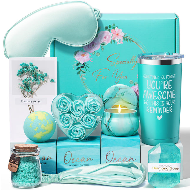 Birthday Gifts for Women Friendship, Ocean Relaxing Spa Gifts Basket for Women S
