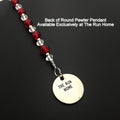 RUNNING SHOE Ornament - Beaded Snowflake Christmas Ornament/Gift Tag with round Running Shoe Charm with Jewelry Box - Handmade with Red Vintage Beads