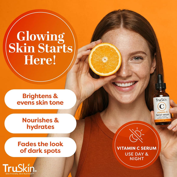 Truskin Vitamin C Serum for Face Ã¢ÂÂ anti Aging Formula with Vitamin C, Hyaluronic Acid, Vitamin E Ã¢ÂÂ Brightening Serum Ã¢ÂÂ Improve