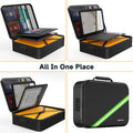 Noiposi Document Organizer with 5200Ã¢ÂÂ Heat Insulated,Waterproof and Fireproof Document Box with Lock, Home Travel Strong Fireproof Safe Storage