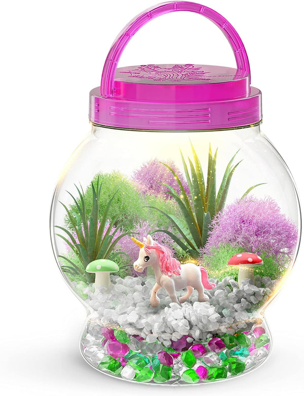 Dan&Darci Light-Up Unicorn Terrarium Kit for Kids - Kid Birthday Gifts - Best Unicorn Toys & Activities Kits Presents - Arts & Crafts for Girls &