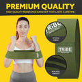Tribe Lifting Resistance Bands for Working Out - 3 Pack Fabric Workout Bands for Women and Men - Booty Bands for Legs and Glute - Non Slip