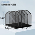 Gawerk 5-Section Vertical Desktop Organizer, 5-Section Mesh File Folder Stand Sorter for Office Home Classroom Organization Black 1 Pack 5-Section
