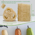 Natural Loofah Sponge Shower Organic Luffa Bath Loofa Exfoliating Body Scrubber Loofah for Men Women Adults Back Face Body Skin SPA Care - 6 Pieces