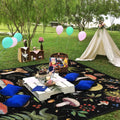 Supfitness Extra Large Picnic Blankets Waterproof Foldable (60 "x 80") Beach Blanket Waterproof Sandproof,3-Layer Thicking Mat Outdoor Packable