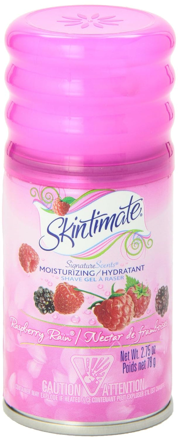 Skintimate Signature Scents Moisturizing Shave Gel for Women Raspberry Rain with Vitamin E and Olive Butter - 2.75 Ounce(Packaging May Vary)