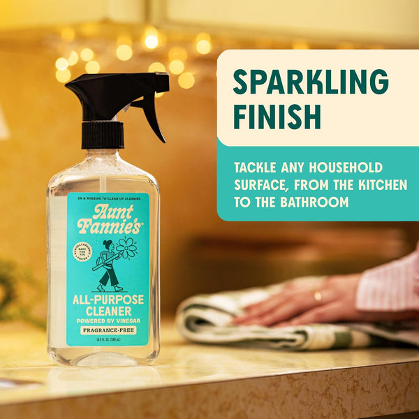 Aunt Fannie's All Purpose Household Cleaner, Multi-Surface Spray Cleaner, Powered by Vinegar for Kitchen, Bath, Windows and Countertops, Fragrance