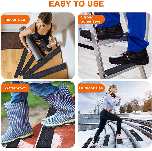 AISEY Anti Slip Traction Tape Outdoor 2 in x 60 Foot, Non Slip Safety Tape for Steps, Grip Tape for Stairs, Tread Tape Use on Walkways, Stairs,