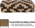 SAND MINE Waterproof Outdoor Rug 4X6 Ft, Plastic Straw Area Rug, Large Floor Mat for Outdoors, RV, Patio, Backyard, Deck, Picnic, Beach, Trailer,
