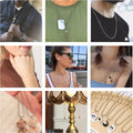 50-Pack Dog Tag Chain Ball Chain Necklace Bulk, Beaded Necklace Chains for Jewelry Making DIY Crafts, Military Blank Dog Tag Necklace for Men,