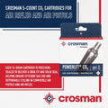 Crosman Powerlet CO2 Cartridges for Air Rifles, Air Pistols & Paintball - Snug Fit, Leak-Free Seal, Durable Metal Construction - Made in USA,
