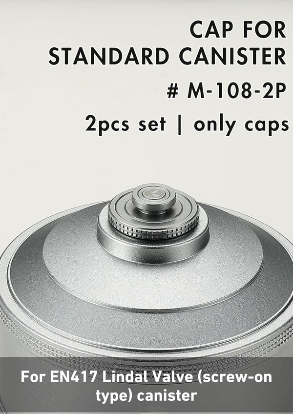 CAMPINGMOON 4pcs Cap for Camping Gas Fuel Canister with EN417 Lindal Valve M-108-4P