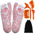 Reflexology Socks with Beginner Acupoint Massage Tools Set of 5 - Foot Pain Relief Remedy for Foot Massage Rod for Women and Men Tired Relieve