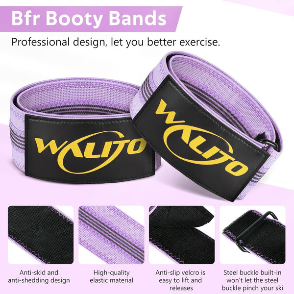 BFR Booty Bands for Women Glutes - Blood Flow Restriction Bands with Weekly Plan for Legs, Butt & Hip Building, Occlusion Bands for Workouts, Best