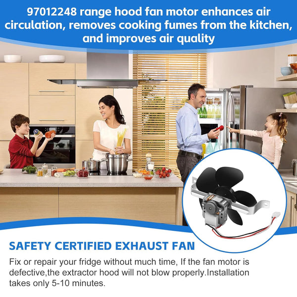 97012248 Motor Range Hood Fan Motor Compatible with Broan and Nutone Kitchen Exhaust Fan Replacement Replace 40000 and 42000 Series AP4527731,