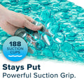 Slipx Solutions Extra Long Deep Foot Massager Bath Tub & Shower Mat 38X17 | Non-Slip, 188 Suction Cups | Feels Great on Tired Feet, Looks like