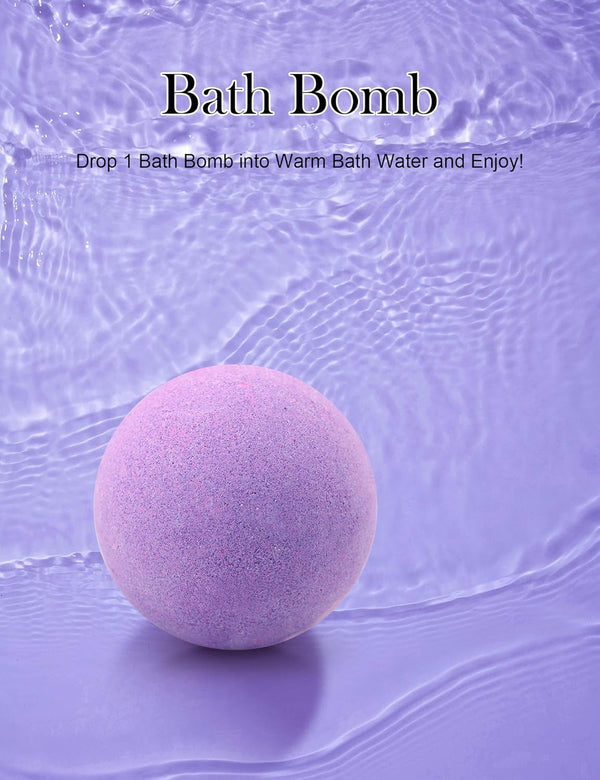 Bath Bombs,2 Pack Fizzy Spa Gift Natural Hemp Oil Extract and Lavender Essential Oils Bath for Moisturizing Dry Skin,Relaxing,Bubble Bath for